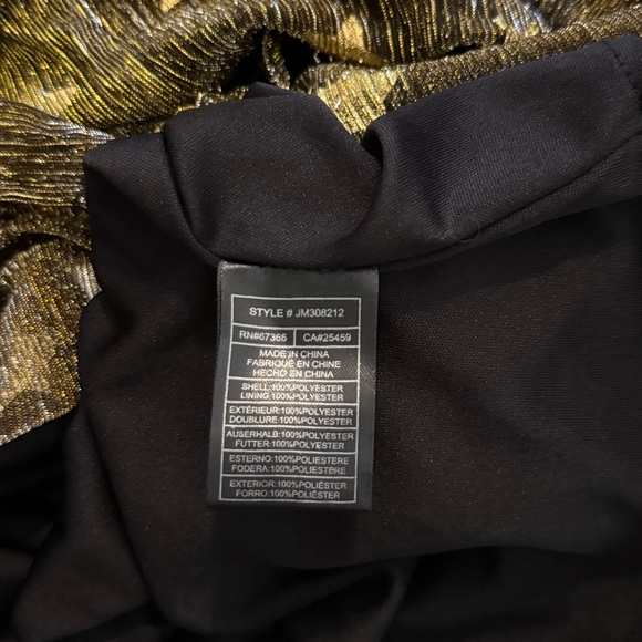 NWOT Betsey Johnson Women's Faux-Wrap Metallic Star Dress - Picture 5 of 7